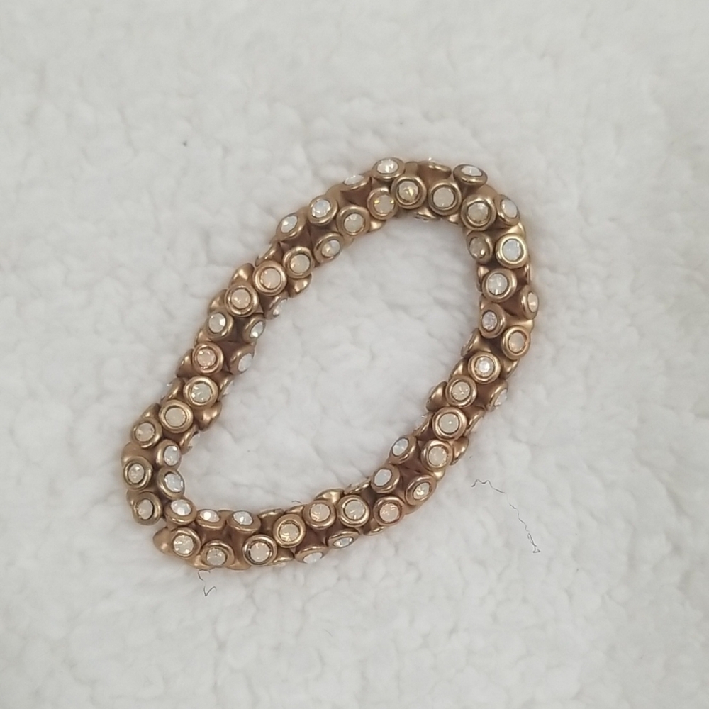 Chico's Gold Crystal Beaded Bracelet